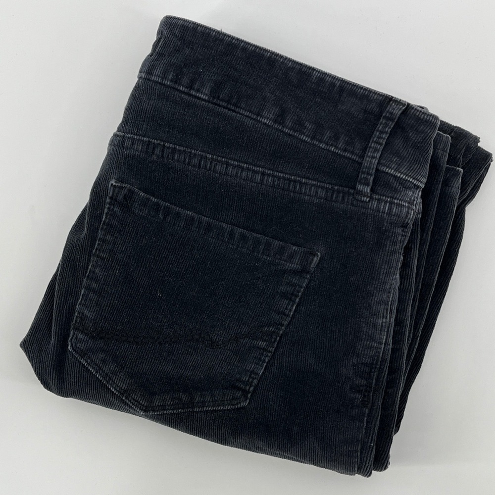 NYDJ. Corduroy Pants, Women, 4, Navy Blue, Straight Leg Stretch Trousers